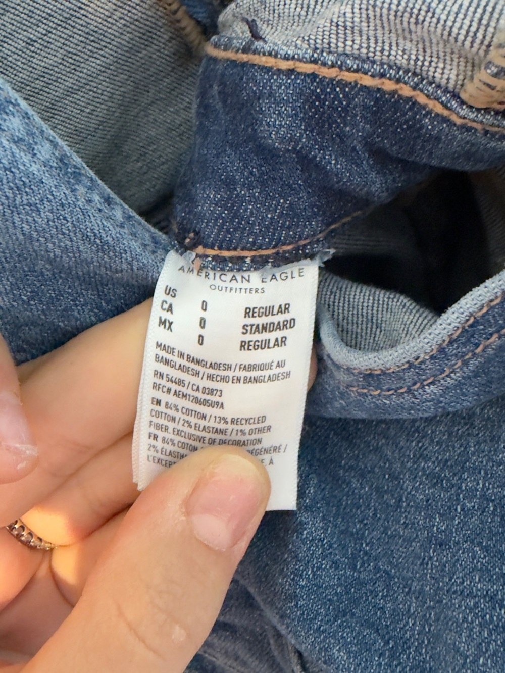 American Eagle Outfitters Blue Denim Zip-Front Flared Overalls - Picture 9 of 9